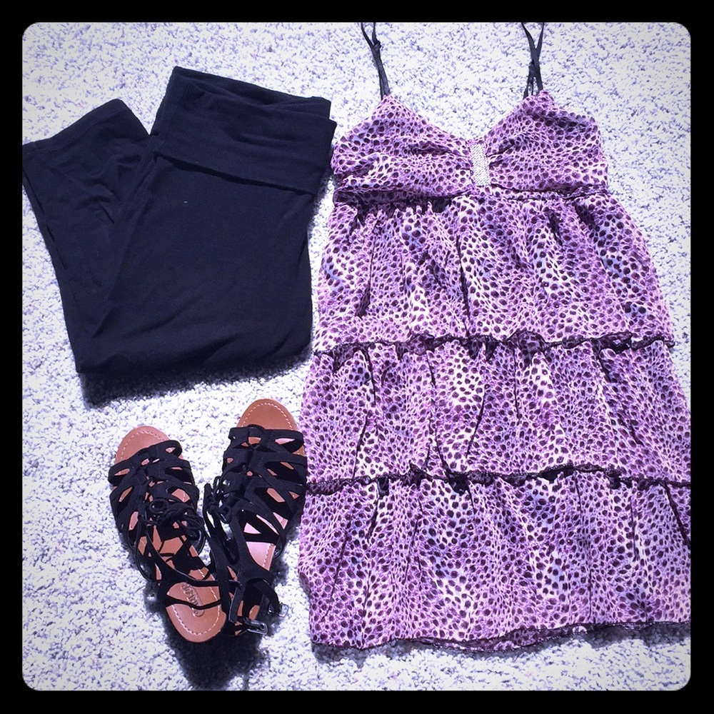 Leopard print flowy top